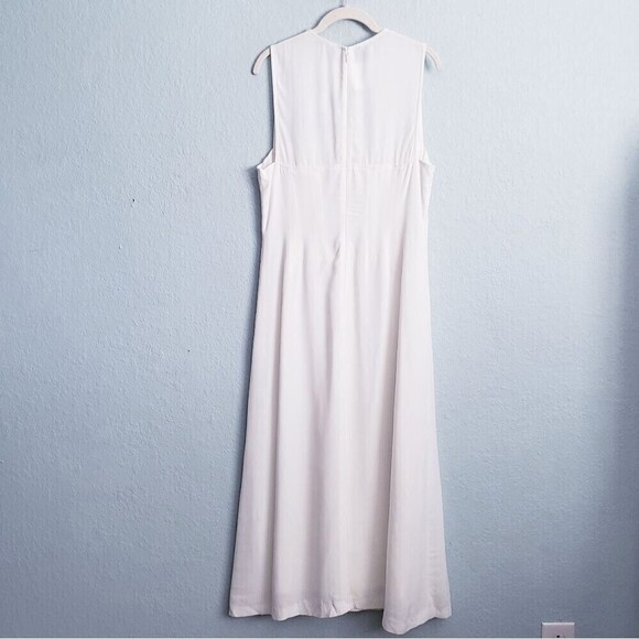Lewit White Sleeveless Corset Detail Midi Dress - Picture 9 of 10
